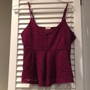 Garage maroon top Juniors L